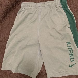University of Miami Dri fit shorts